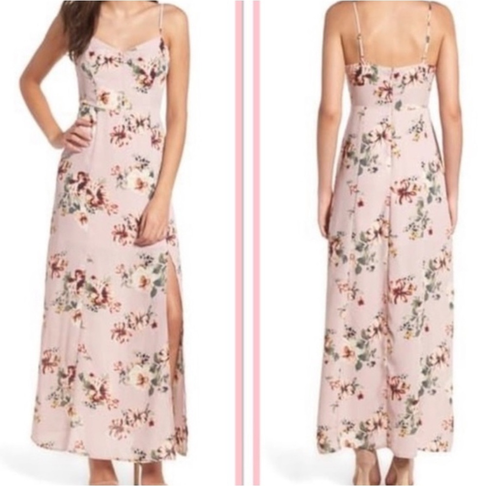 Leith Dresses | Leith Women Pastel Flower Floral Cinch Lilac Lavender Maxi Dress